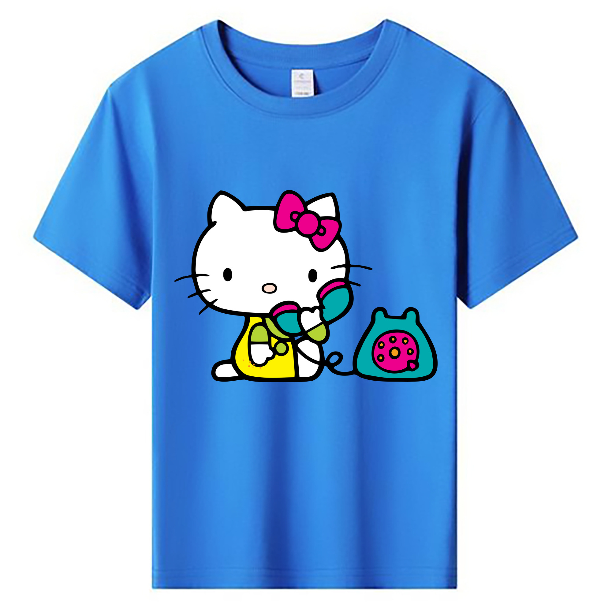 （画像用） Hello Kitty ハローキティ 綿100％キッズTシャツ（フロントプリント）